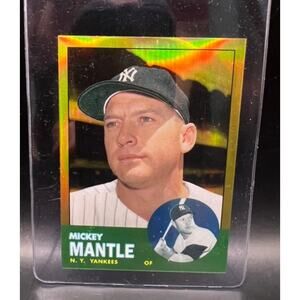 2011 Topps Chrome Factory Set Mickey Mantle 1963 Topps Gold Refractor NY Yankees